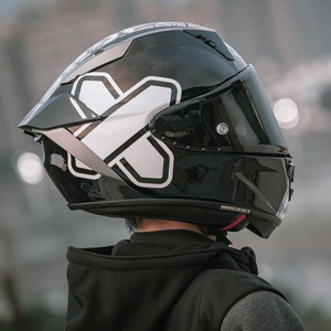 セキュリティ・セーフティ X-Fifteen CROSS LOGO TC-5 Shoei Motorcycle Helmets | X-15 Cross Logo Helmet TC5 Black/Gray